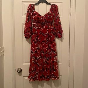 Self Portrait red floral dress